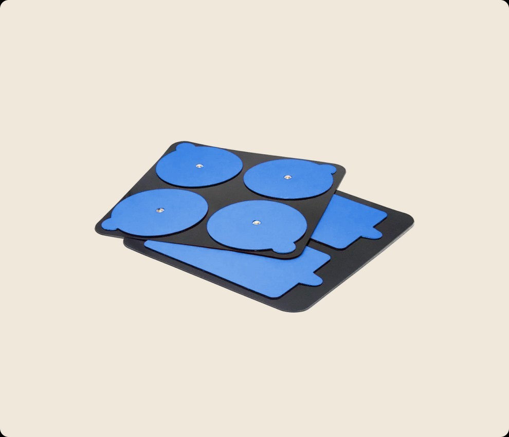 PowerDot 2.0 Replacement Pads - 2 Rectangle + 4 Round (BLUE)