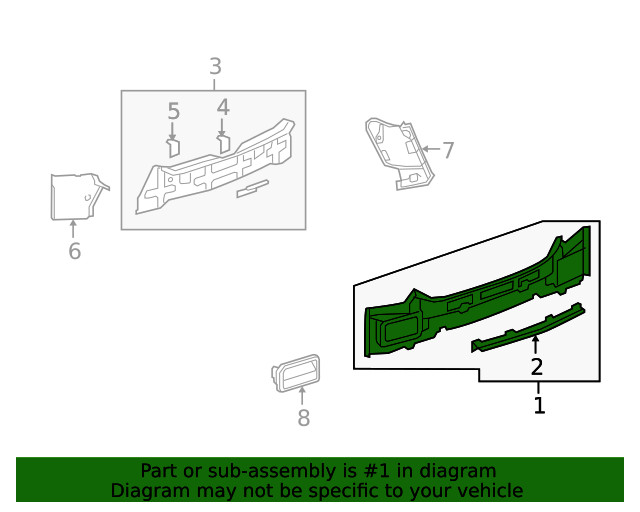 Genuine GM Rear End Panel Assembly 25897226