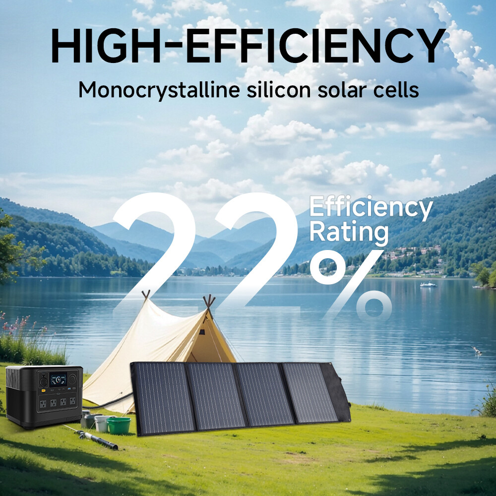 120W 200W 300W 400W Portable Solar Panel for Solar Generators, Outdoor Camping