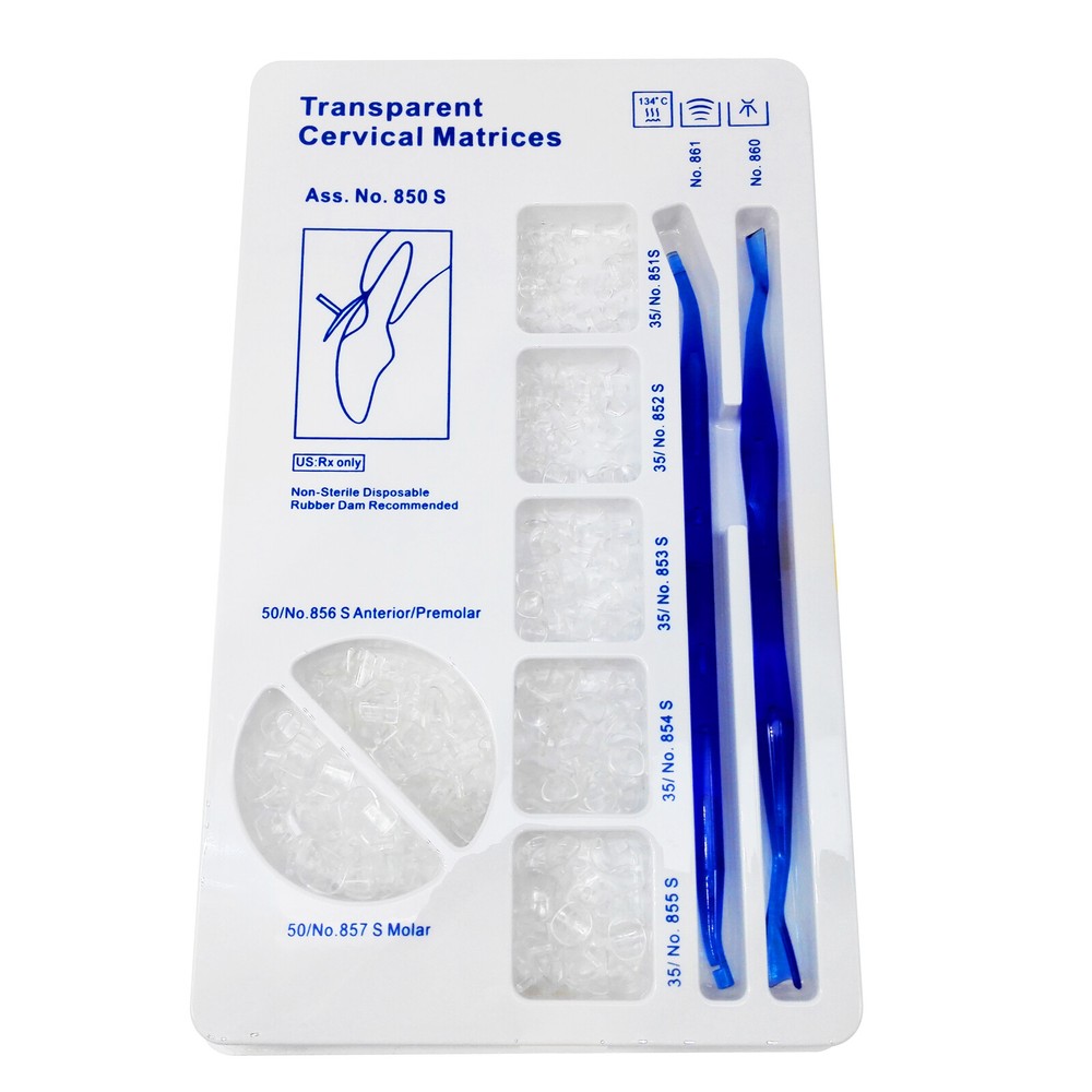Dental Transparent Cervical Matrices Composite Gingival Retractor Clear Matrix.
