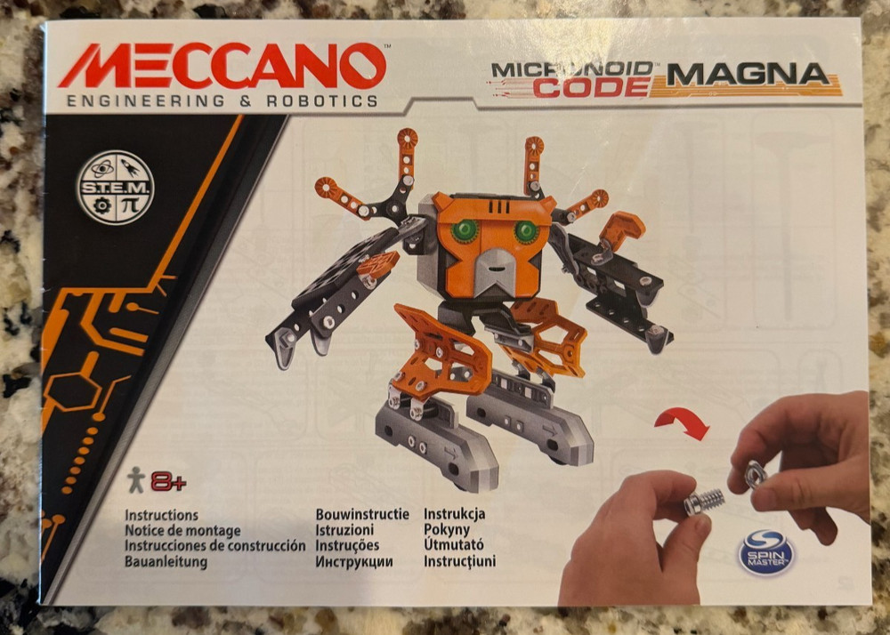 MECCANO Robotics Micronoid Code MAGNA Building Toy Lights & Sounds Learning BOT