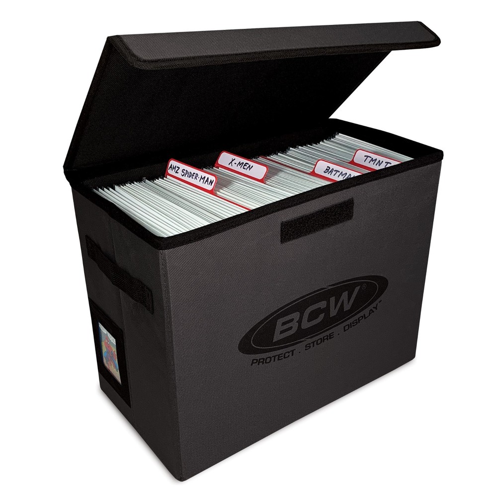 (12) BCW Foldaway Comic Book Storage Box Light-Weight Collapsible Modern/Silver