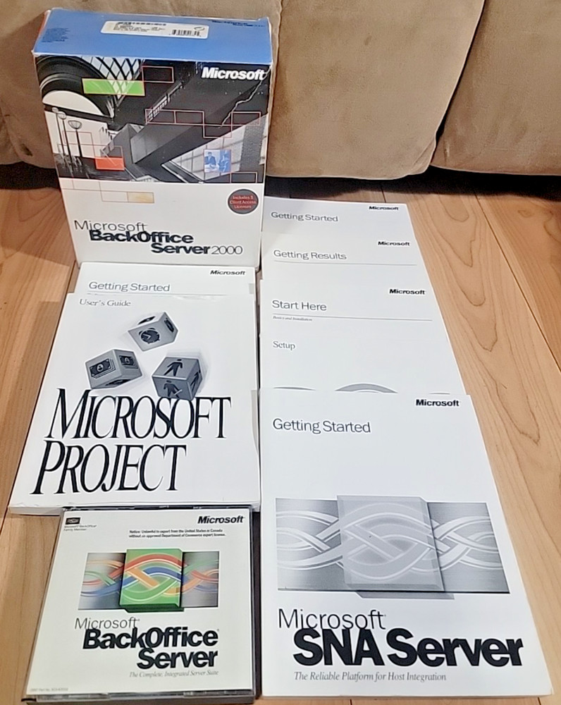 Microsoft BackOffice Server 2000 - Software 5 Clients - CD 6-Disc Set & Key READ