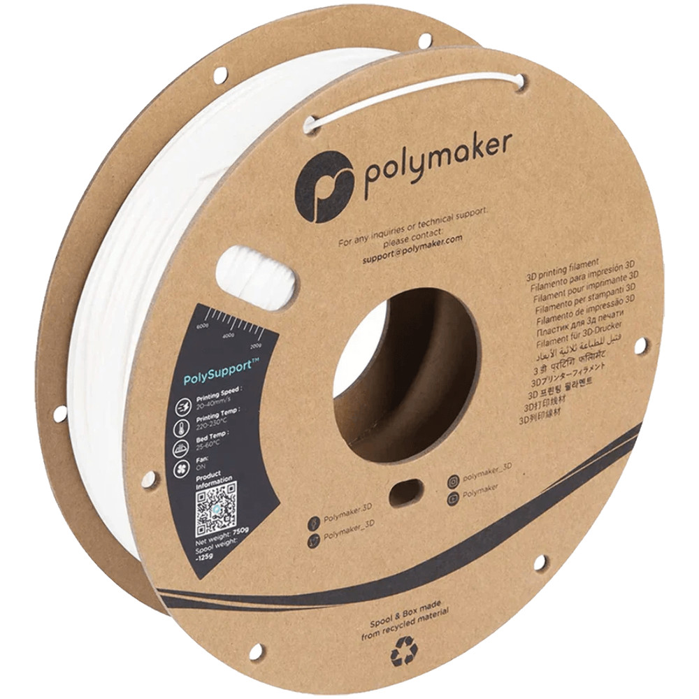 Polymaker PolySupport 3D Printer Filament for Support Material for PLA 750g 1.75