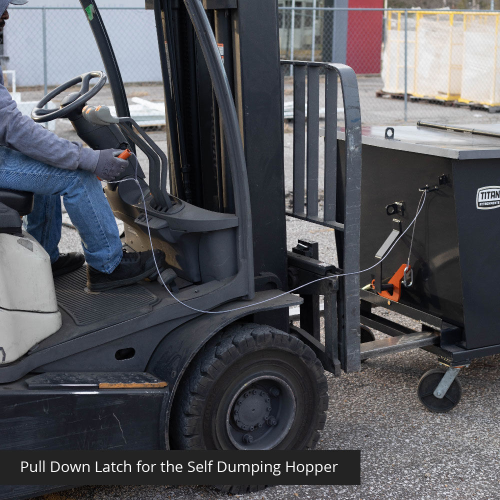 Titan Attachments Pull-Down Latch for Self-Dumping Hopper, Pull-Down Latch