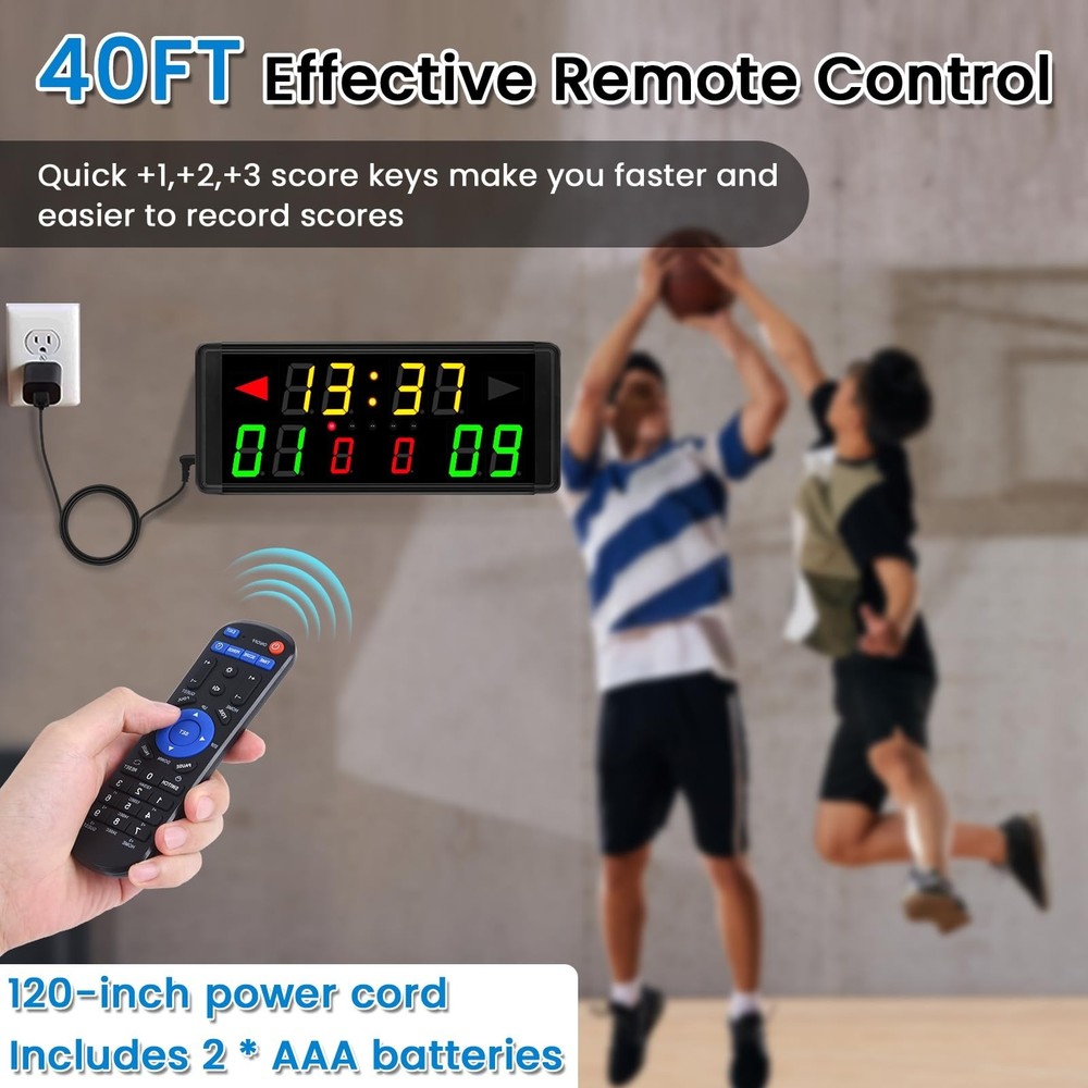 Samshow LED Electronic Scoreboard Digital Score Keeper with Remote & Tripod, ...