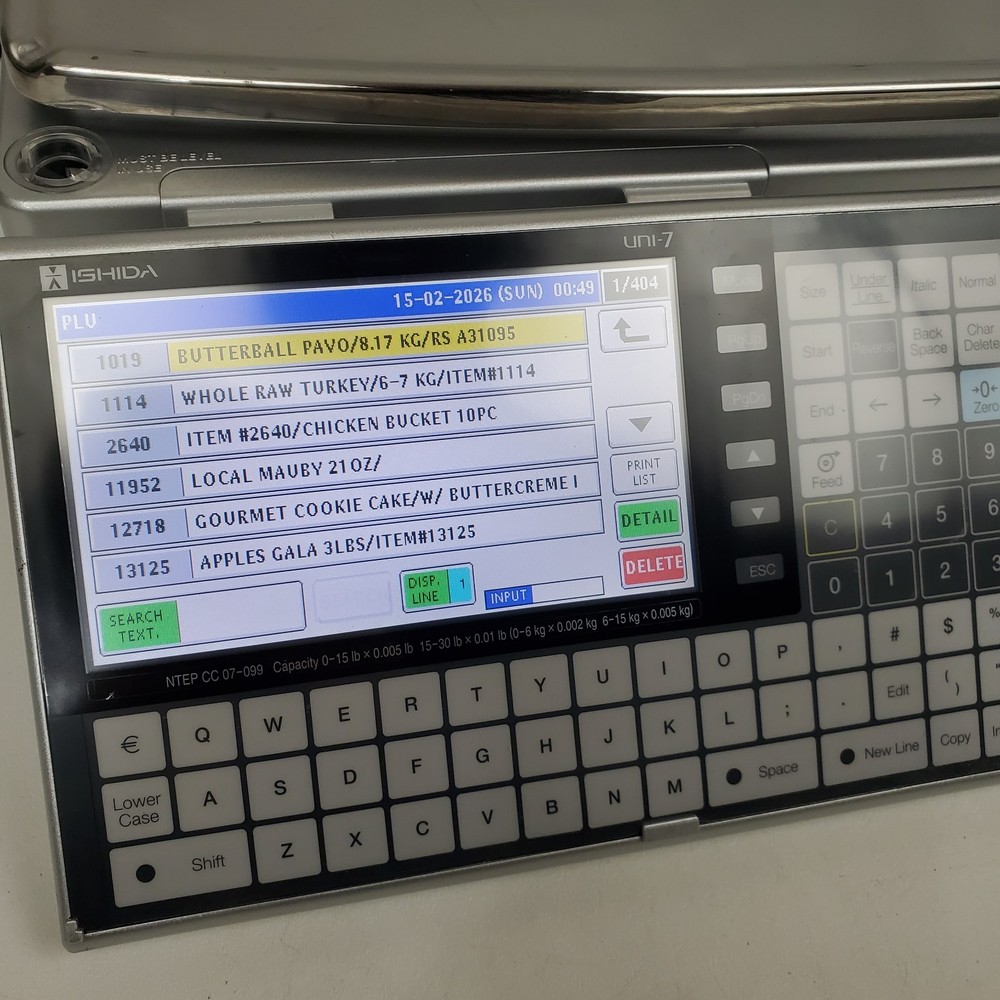 Ishida Uni-7 Computing Retail Scale with Printer