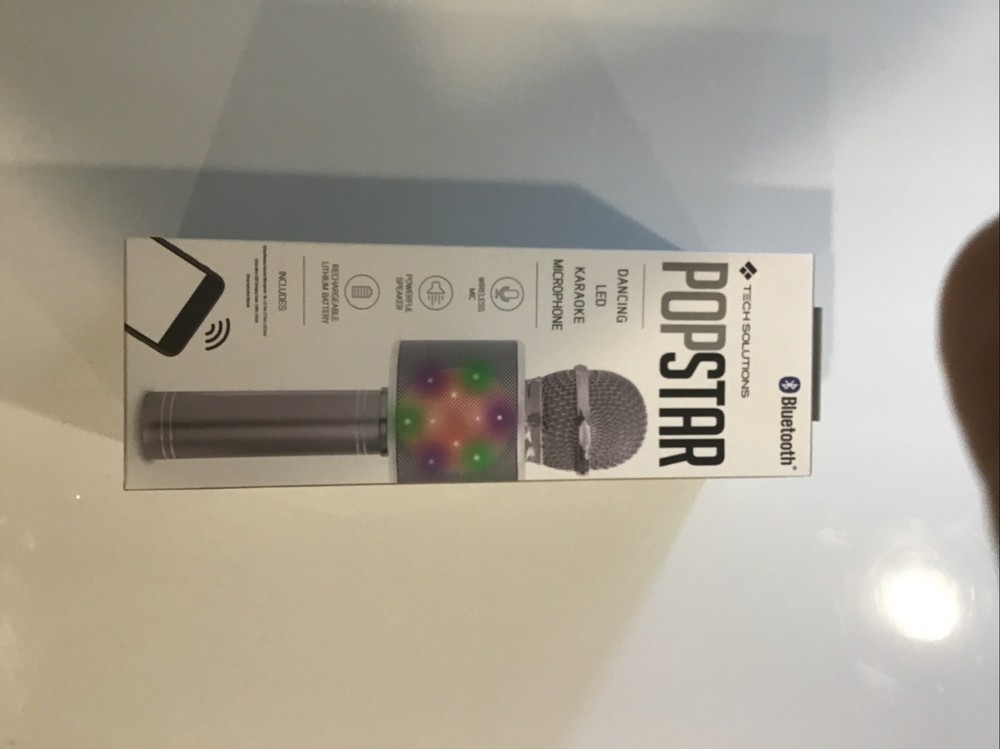 POPSTAR Bluetooth Microphone Dancing LED Karaoke Wireless New Rechargeable