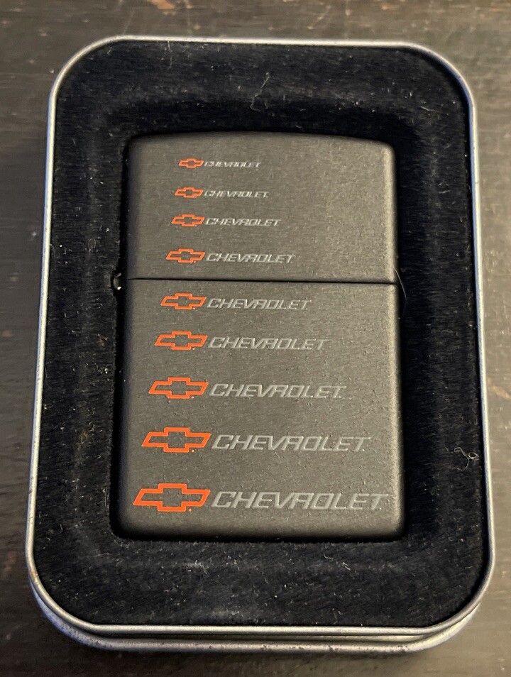 Zippo Lighter Chevrolet Chevy Repeated Logo 1997 Design