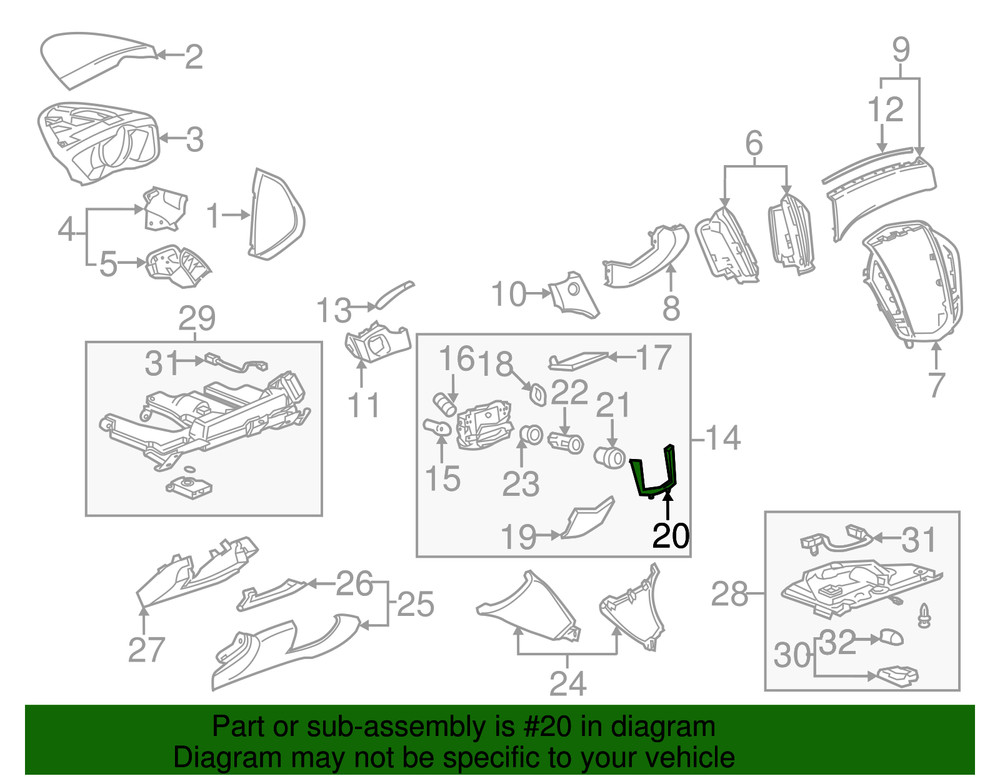 Genuine GM Filler Panel 22797482