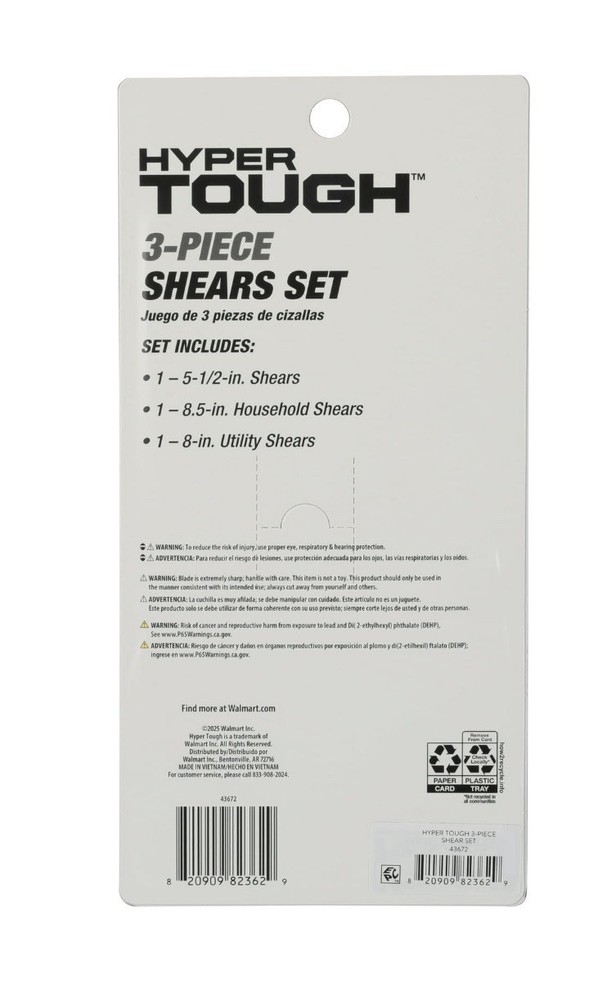 Hyper Tough 3-Piece Multi-Function Shear Set New