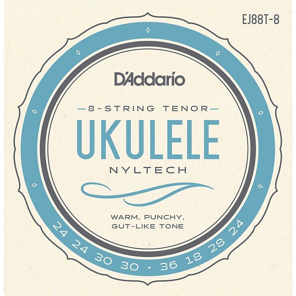 D'Addario Set Tenor Nyltech 8-String Ukulele Strings EJ88T-8