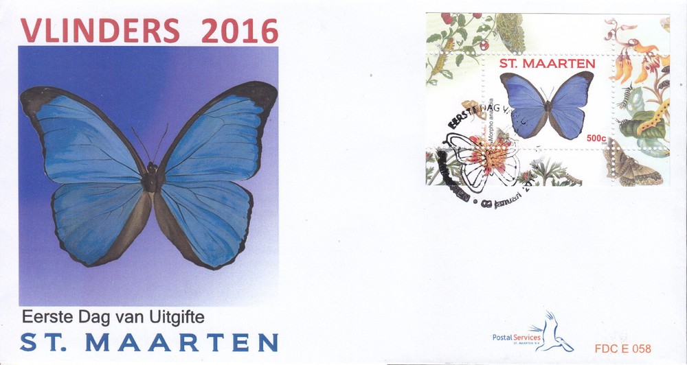 Sint Maarten Issue FDC 2016 (58) Butterflies