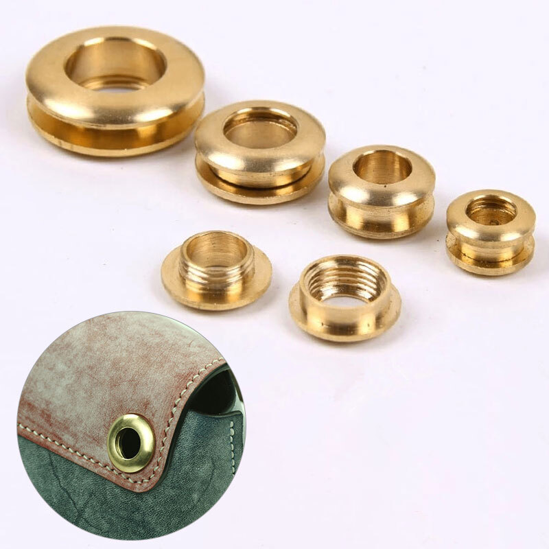 Solid Brass Screw Eyelets With Washer Grommets Leather Craft Bag Accessories 6US
