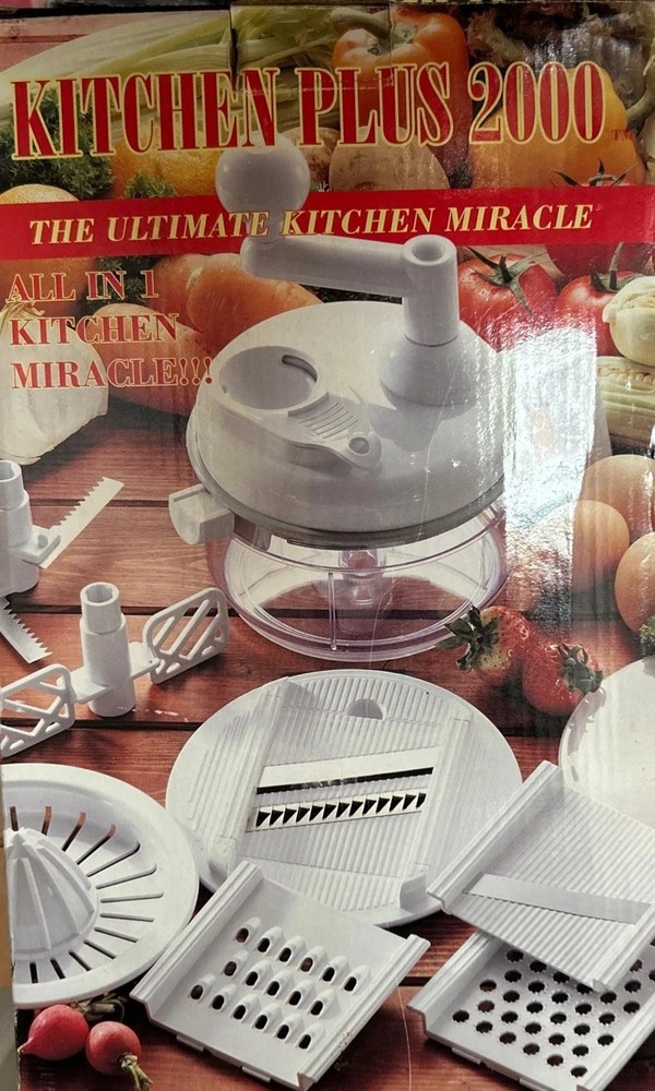 Miracle Kitchen Plus 5+ tools in one Chop Slice Shred Julienne Manual Blender