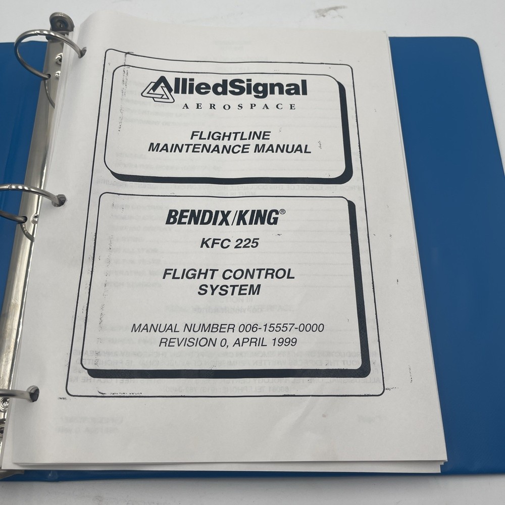 Bendix King KFC-225 Flight Control System Flight line Maintenance Manual