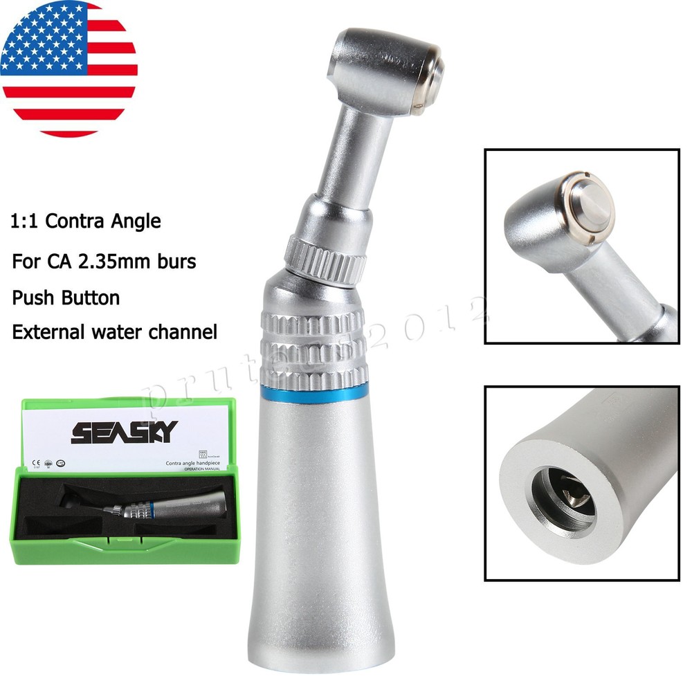 SKYSEA Dental 1:1 Slow Low Speed Handpiece Contra Angle Push Button E-Type