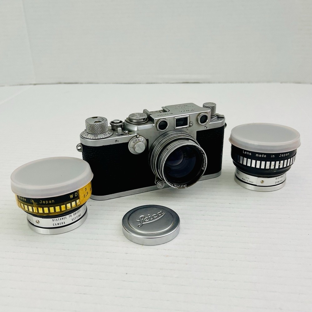 Vintage Leica D.R.P Ernst Leitz Wetzlar camera BUNDLE Untested