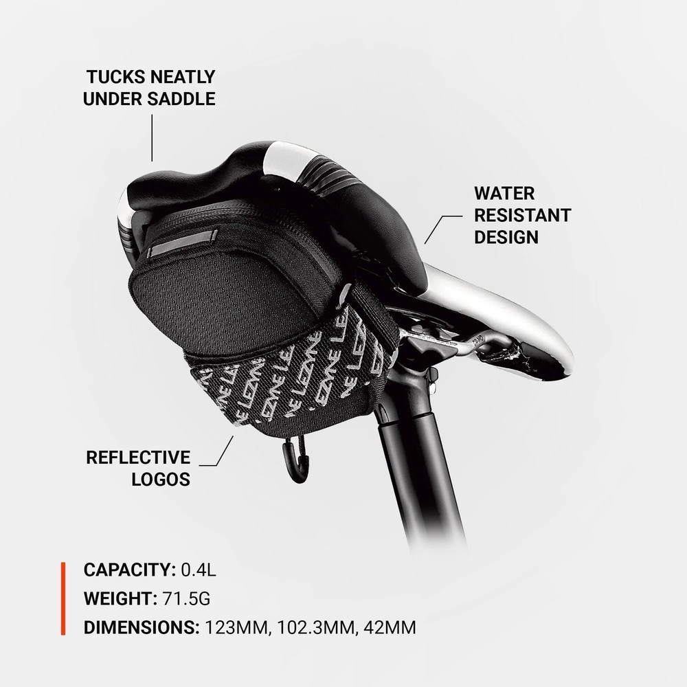 Lezyne Road Caddy Saddle Bag - 1.2 L Single Strap Compact Black