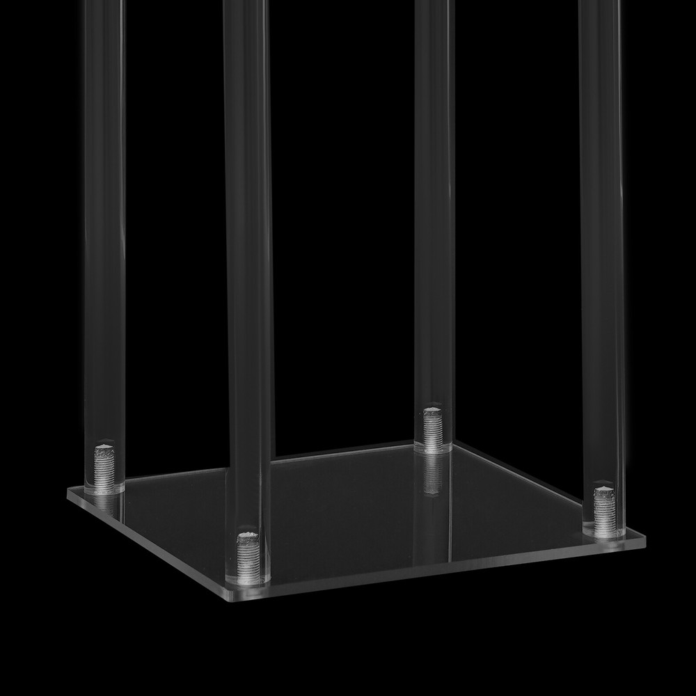 2pcs Tall Elegant Decorative Vase Column Acrylic Flower Stand Display Wedding