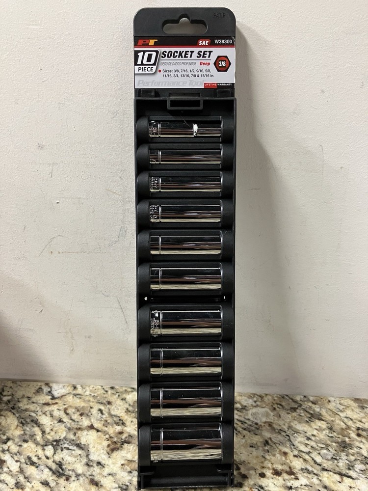 Performance Tool 3/8" DR SAE DW Socket Set - 10-Piece W38300