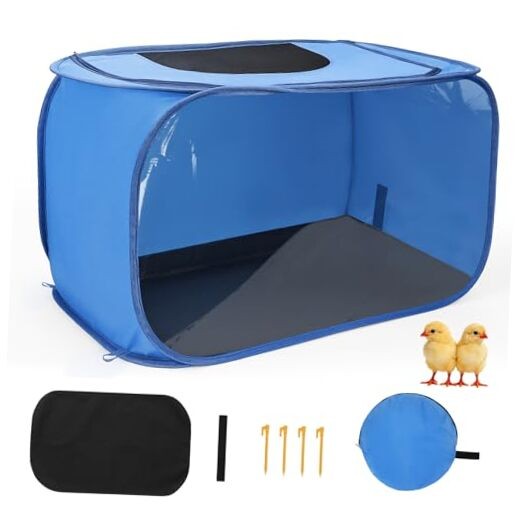 Chicken Brooder Box for Chicks, Pop Up Chick Brooder Kit with Clear Window,