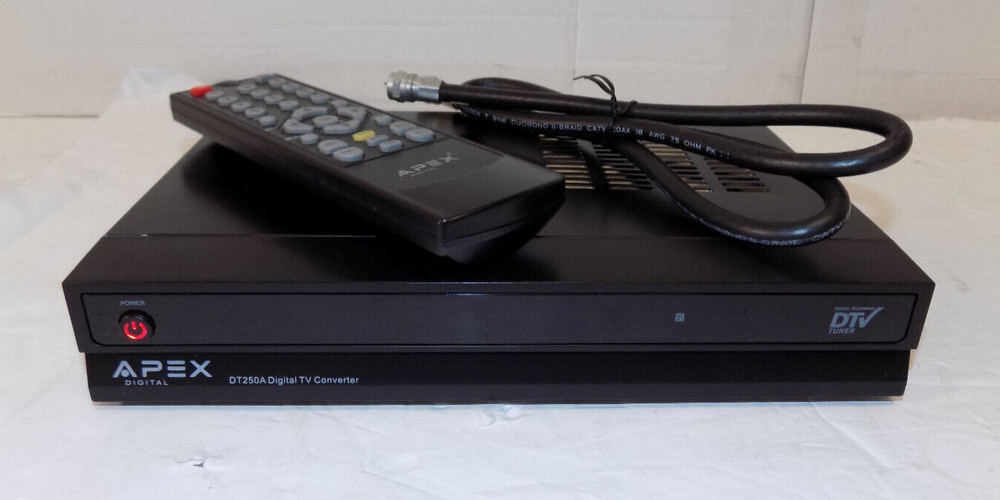 Apex DT250A Digital Converter Box with Remote Analog Passthrough Tested