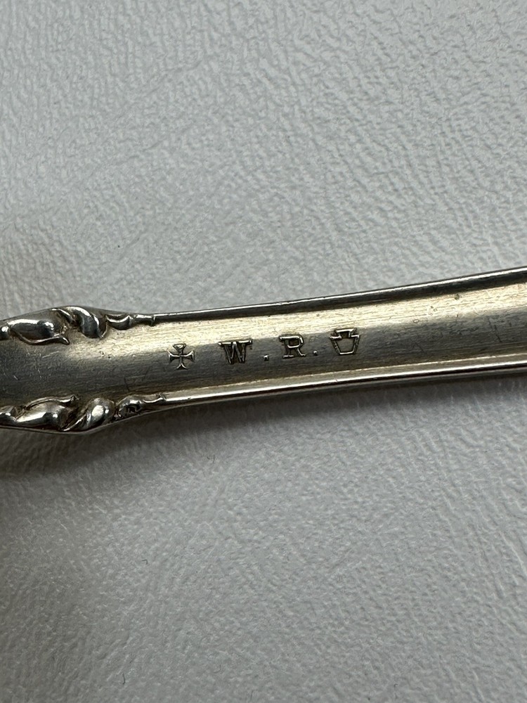 Vintage W.R. Keystone Silverplate Meat Serving Fork, Lenora Pattern 1905 8.75”
