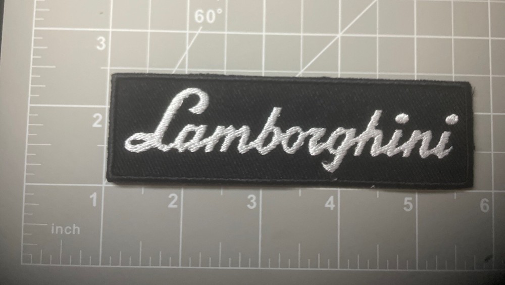 5 1/2” LAMBORGHINI EMBROIDERED PATCH IRON/SEW ON + Sticker