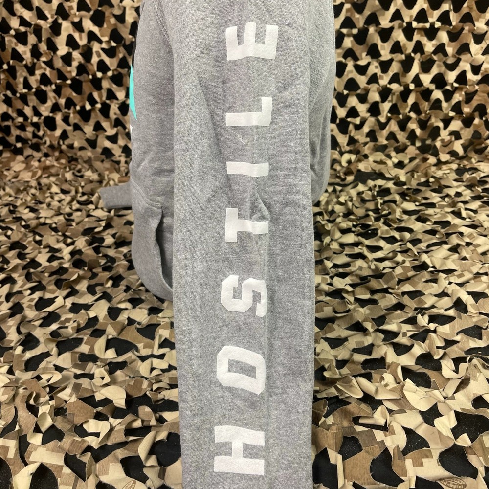 NEW HK Army Wavy Pull Over Hooded Sweatshirt - Grey - X-Small