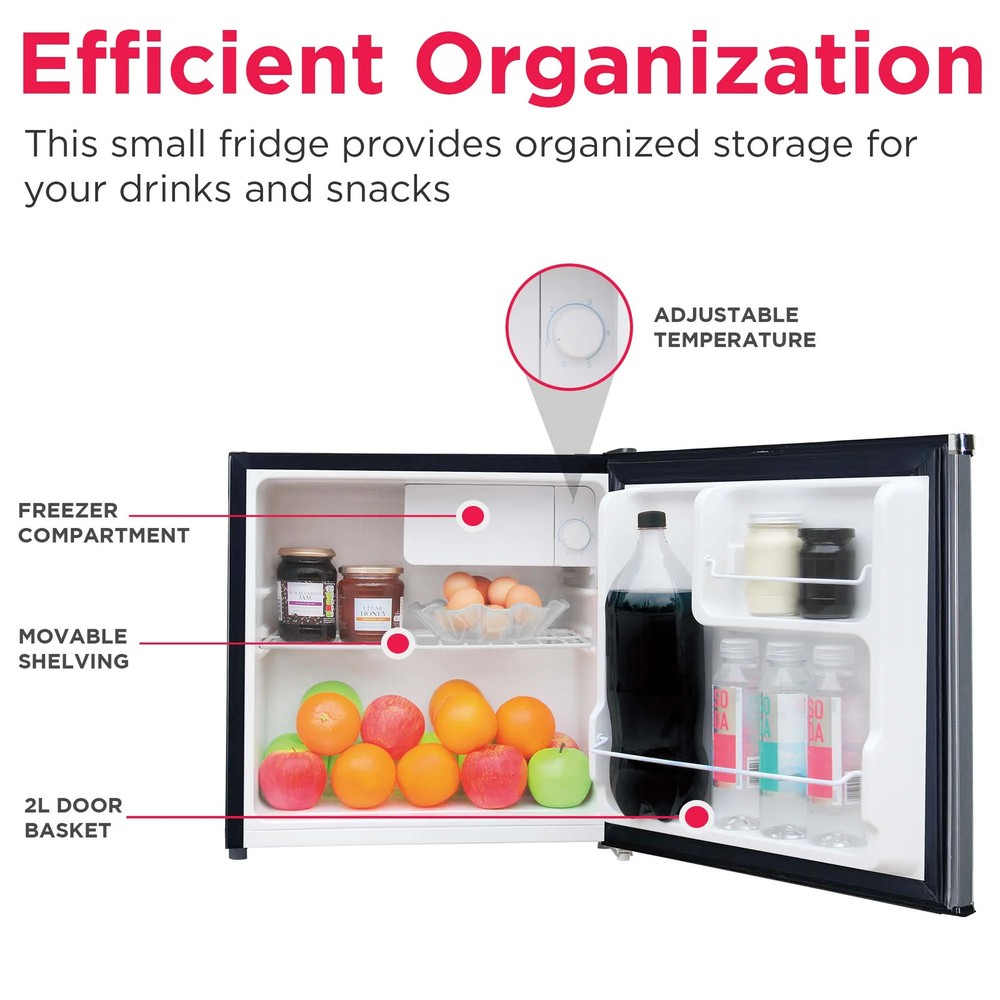 Frigidaire 1.6 Cu Ft Retro Compact Refrigerator, Platinum Mini Fridge