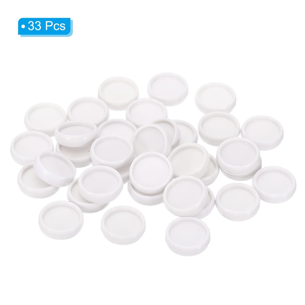 19mm Plastic Book Binding Discs, 33 Pack Discbound Expansion Discs Round, White