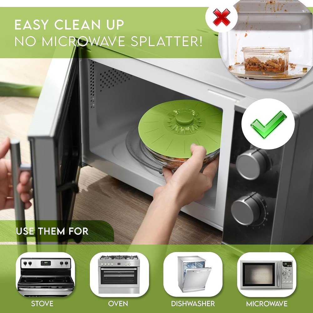 Easy Grip Silicone Bowl Covers - 5 Pcs