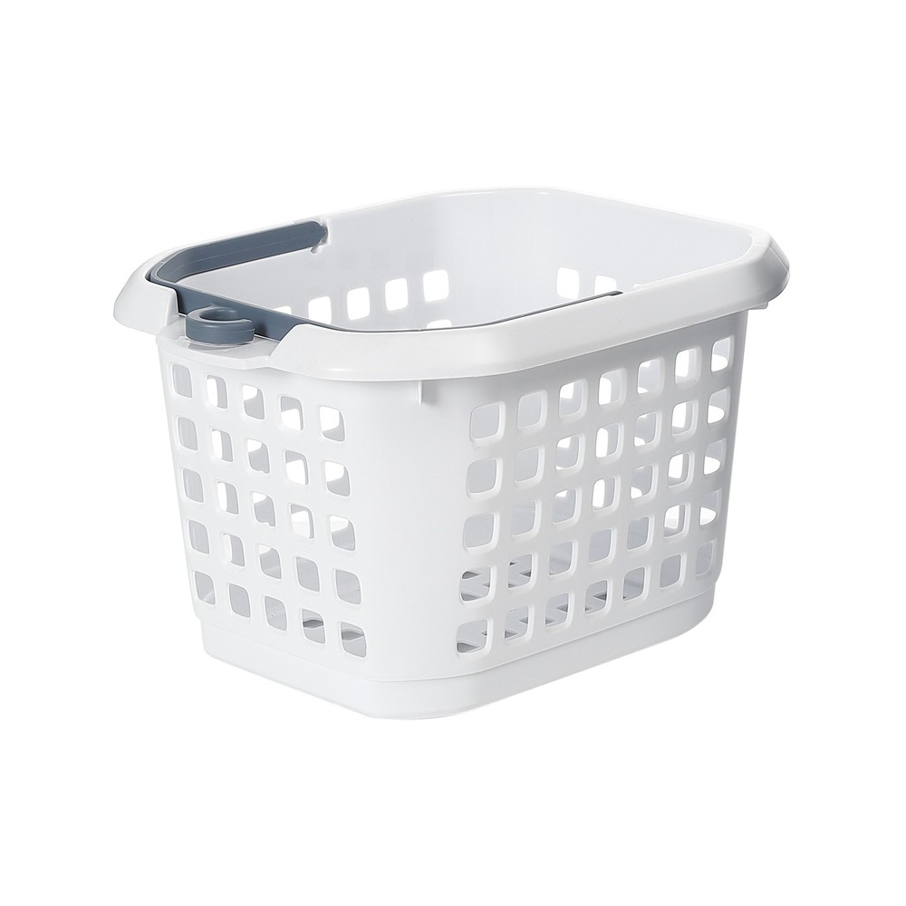 5x Ezy Storage White Encore Peg Basket With Coloured Handle