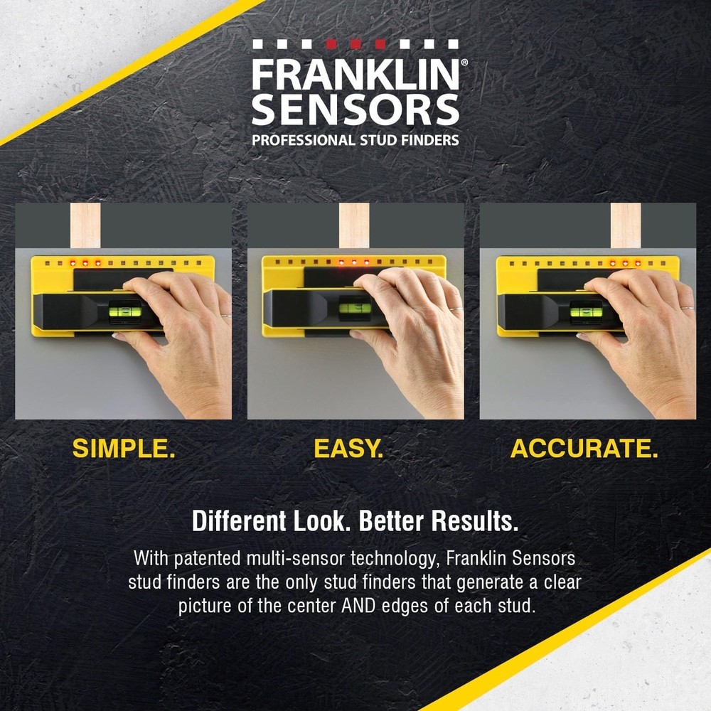Accurate ProSensor 710+ with 13 Sensors & Bubble Level for Easy Stud Detection