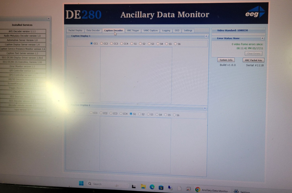 EEG DE280-3G HD Caption Decoder