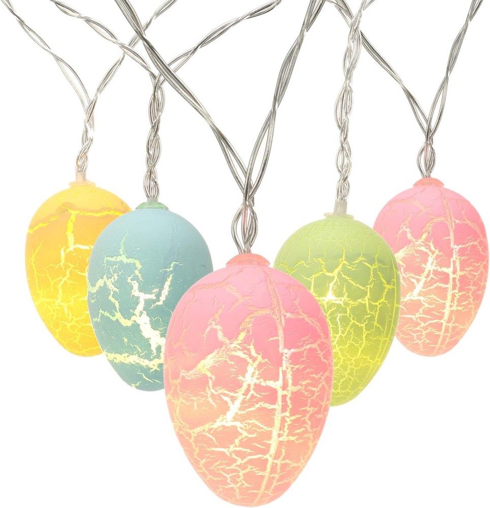 Egg String Lights, 13.12ft 20 LED Easter Egg Lights, Battery Operated C