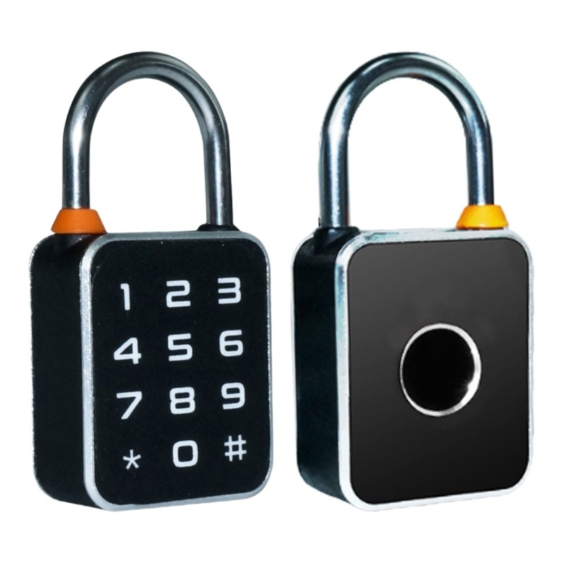 Electronic Password Fingerprints Padlock With Wireless Connection Touchscreens