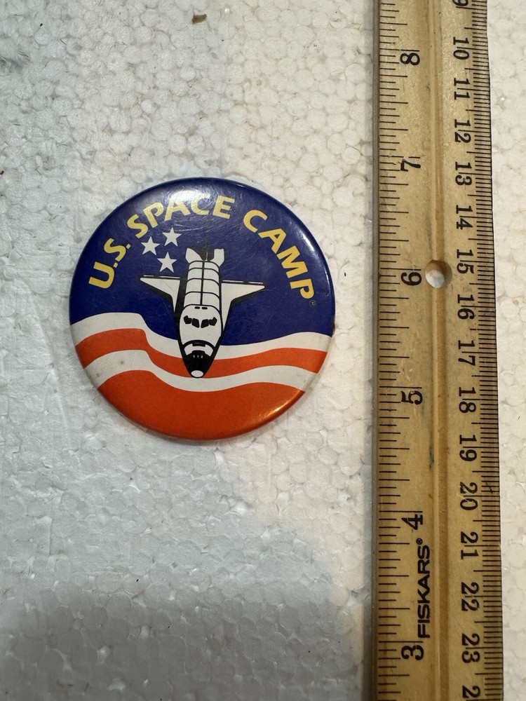 Vintage NASA Space Shuttle Button - U.S. Space Camp
