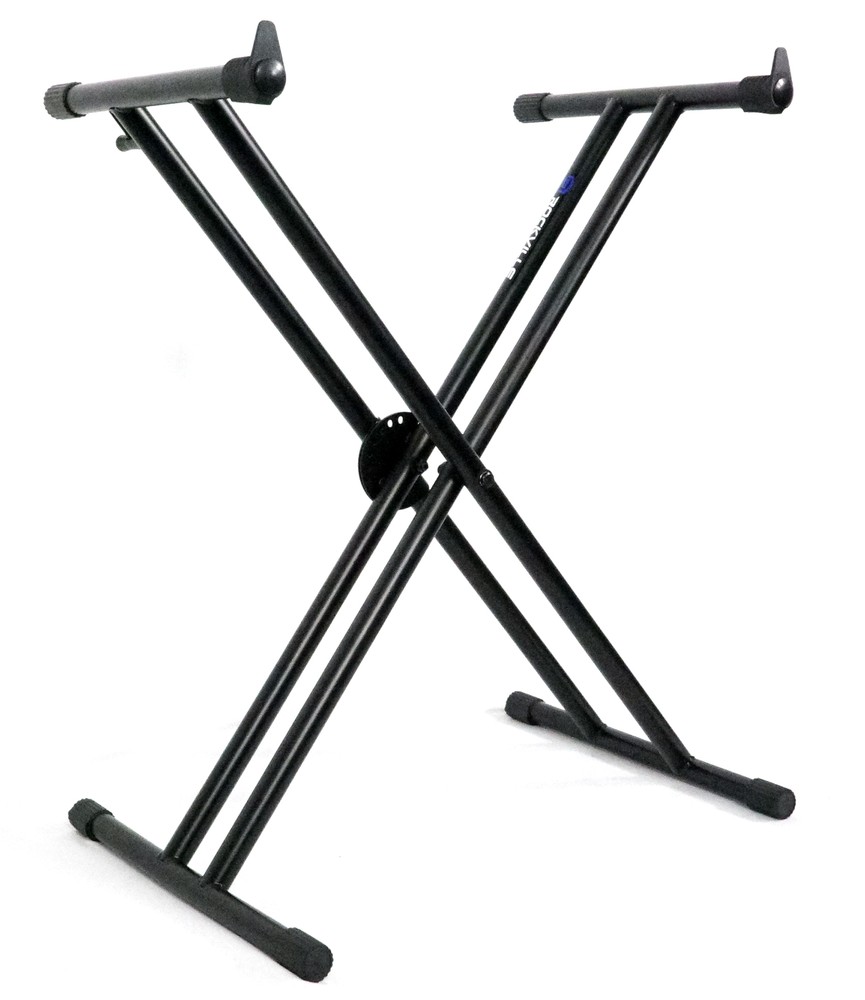 Rockville Double X Braced Keyboard Stand w/ Push Lock For Studiologic SL88