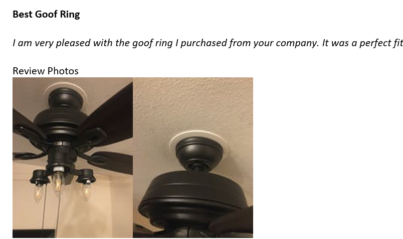 Plastic Ceiling Trim Ring "Goof Ring"