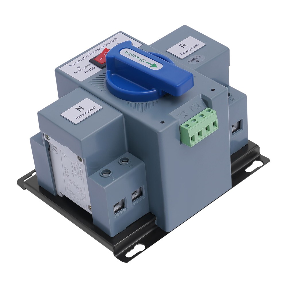 63A ATS Dual Power Automatic Transfer Switch for Generator Changeover Switch 2P