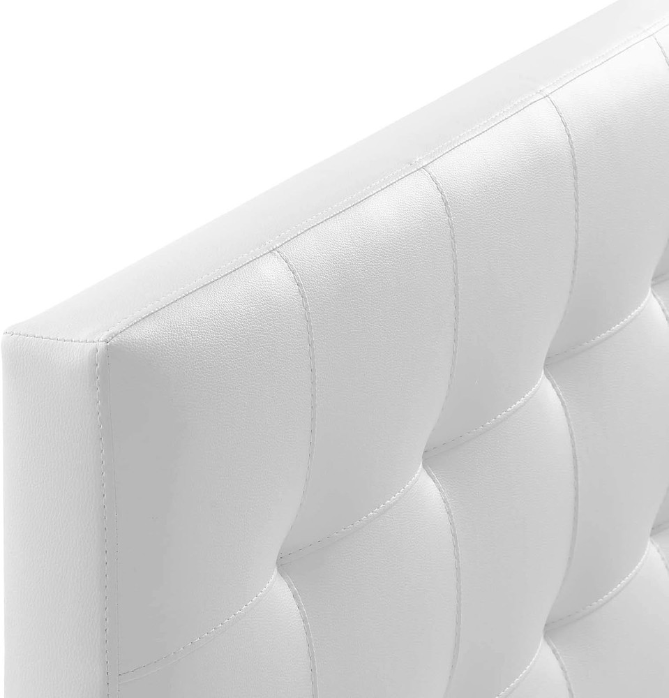 Eco-Friendly Adjustable Full Headboard in Leather - Chic Tufted Design