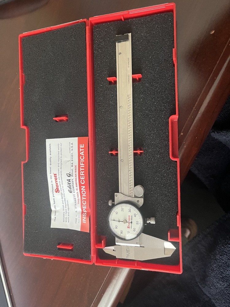 Starrett 120A-6 Dial Caliper - White