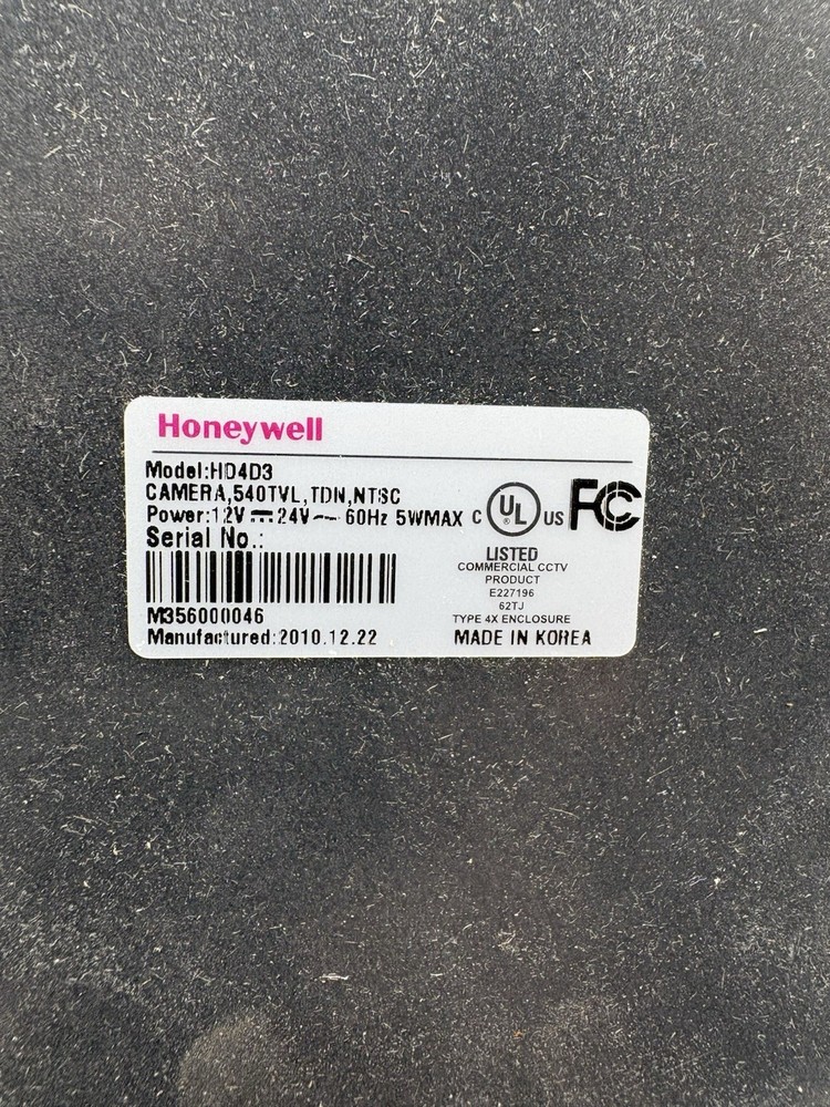 HONEYWELL HD4D3 24V Dome NTSC Security Camera