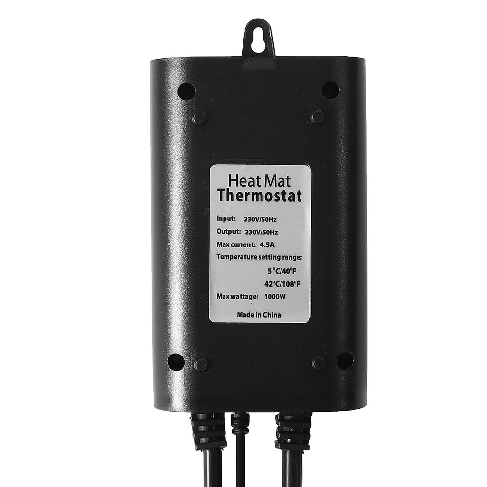Digital Heat Mat Thermostat Temperature Controller 40–108 ℉ for Seed Germination