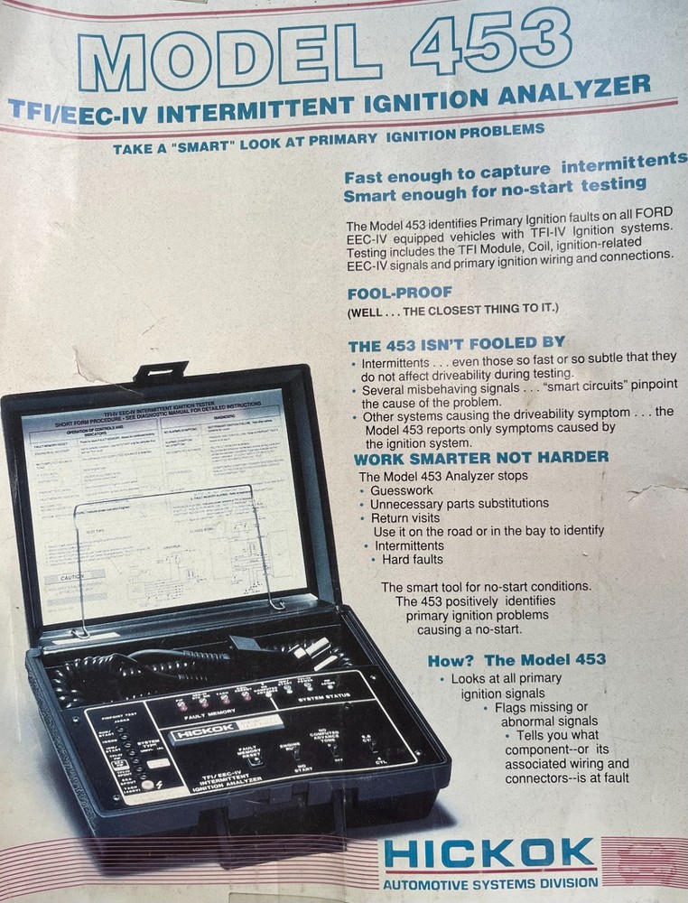 HICKOK 453 FORD INTERMITTENT IGNITION ANALYZER