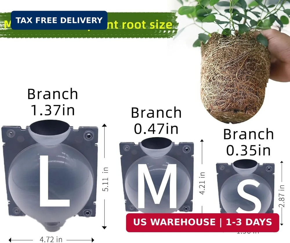10 PCS Air Layering Propagation Kit -Thicker Version with Reusable Half Transpar