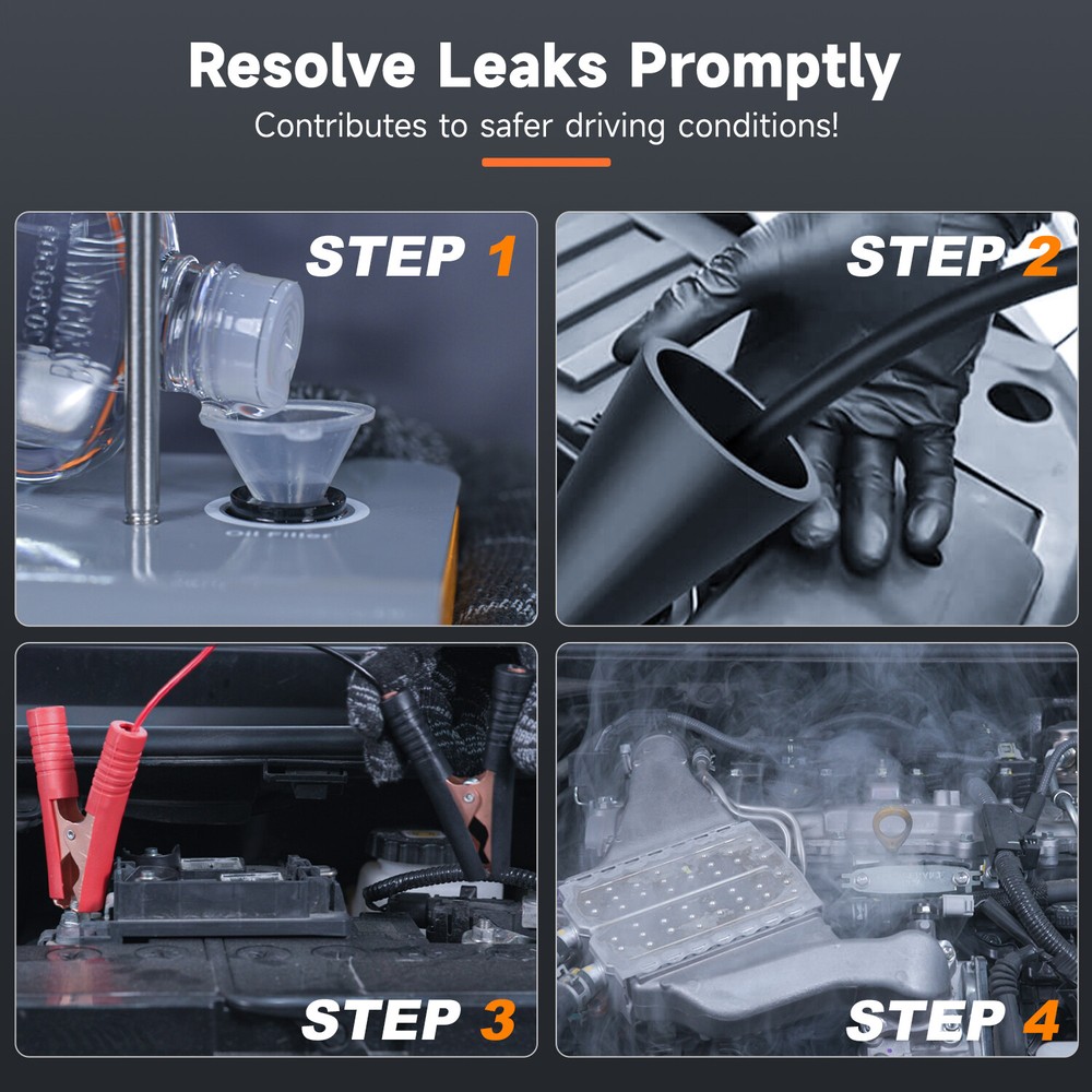 EVAP Smoke Machine Car Leak Detector Tester Pipe System Vacuum Diagnostic Tool