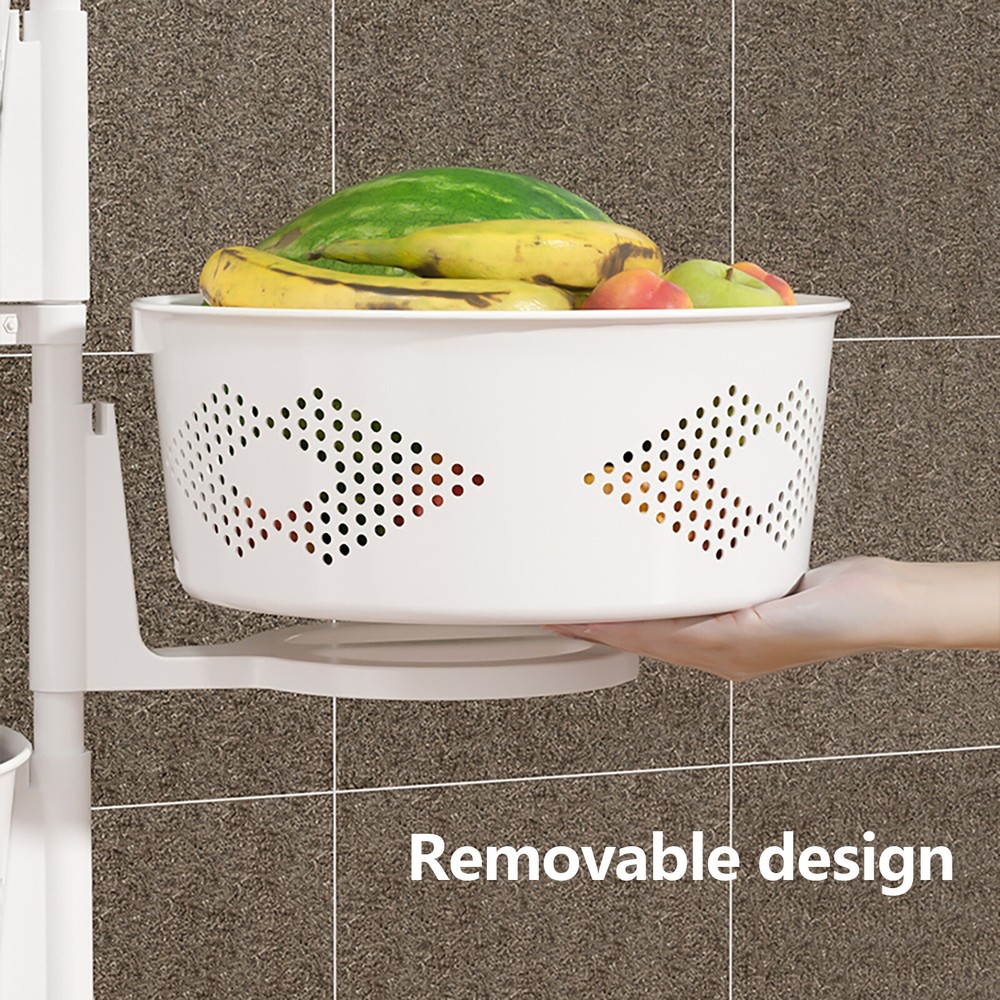 Multi-Layer Fruit Vegetable Basket for Kitchen, Rotating Storage Rack Multi-Use